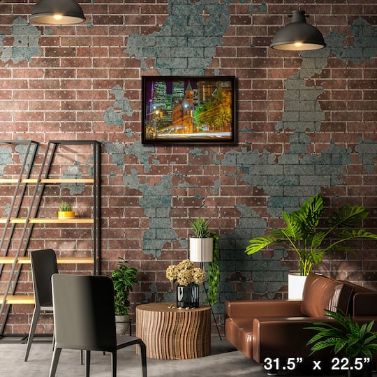 Toronto 20" x 29" Framed Canvas Flat Iron Building 31.5" x 22.5"
